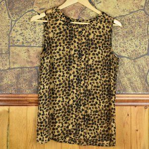 Due Per Due Leopard Print Sleeveless Top